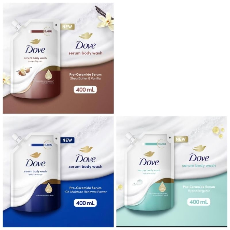 Dove serum body wash 400 ml/dove body wash/sabun mandi cair/sabun mandi dove cair/body wash