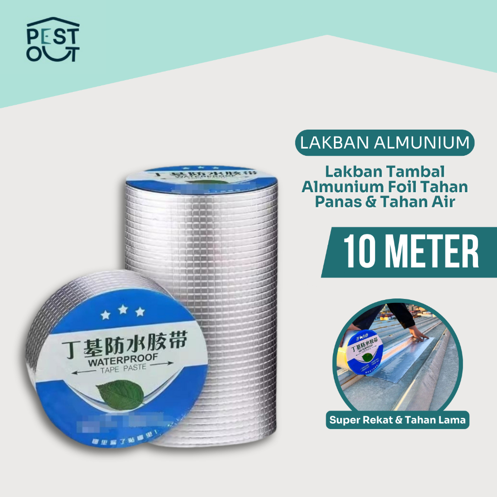 LAKBAN ALUMINIUM FOIL TAPE WATERPROOF ANTI BOCOR DAN TAHAN PANAS / Lakban Aluminium Foil Anti Bocor