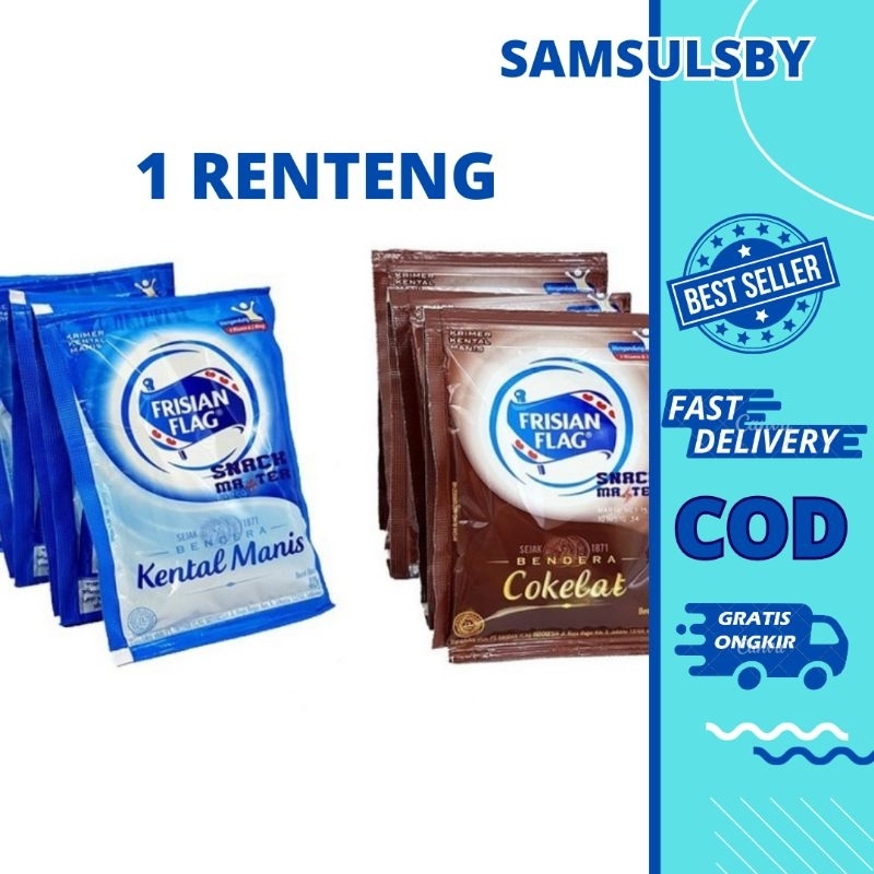

Susu Kental Manis Frisian Flag kemasan sachet 1 renteng (isi 6pcs)