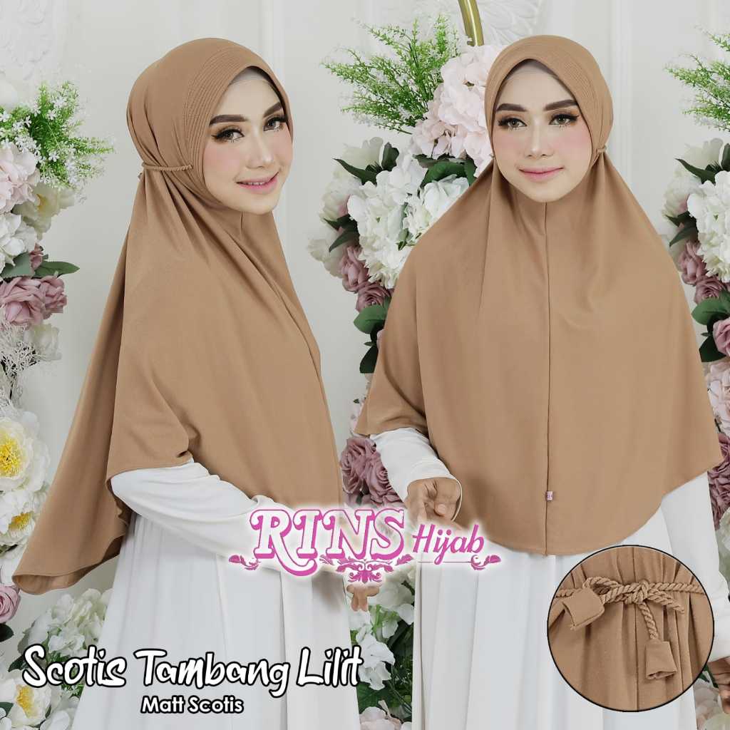 HIJAB BERGO TALI SCOTIS TAMBANG, HIJAB DEWASA LANGSUNG