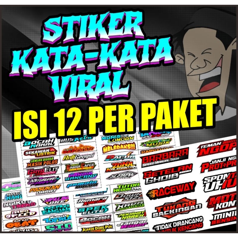 

stiker kata kata termurah kualitas mewah cetak UV