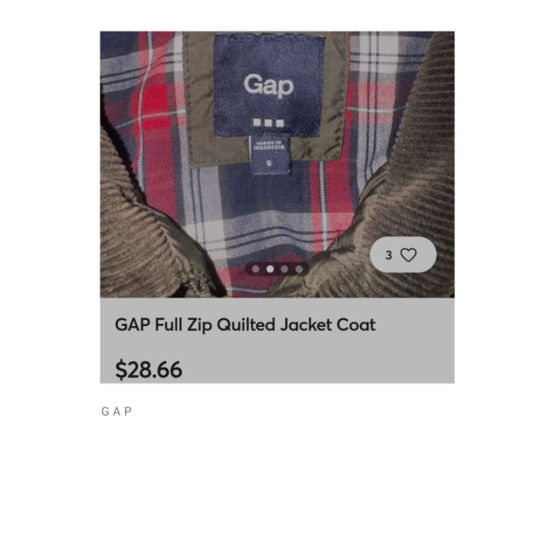 Jaket GAP Vintage Old