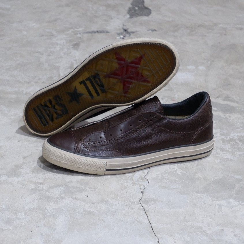 JOHN VARVATOS X CONVERSE CHUCK TAYLOR OX VINTAGE SLIP BROGUE DARK CHOCOLATE