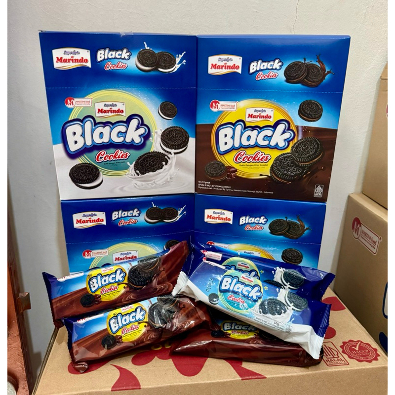 

Black cookies Marindo box 1 karton isi 6