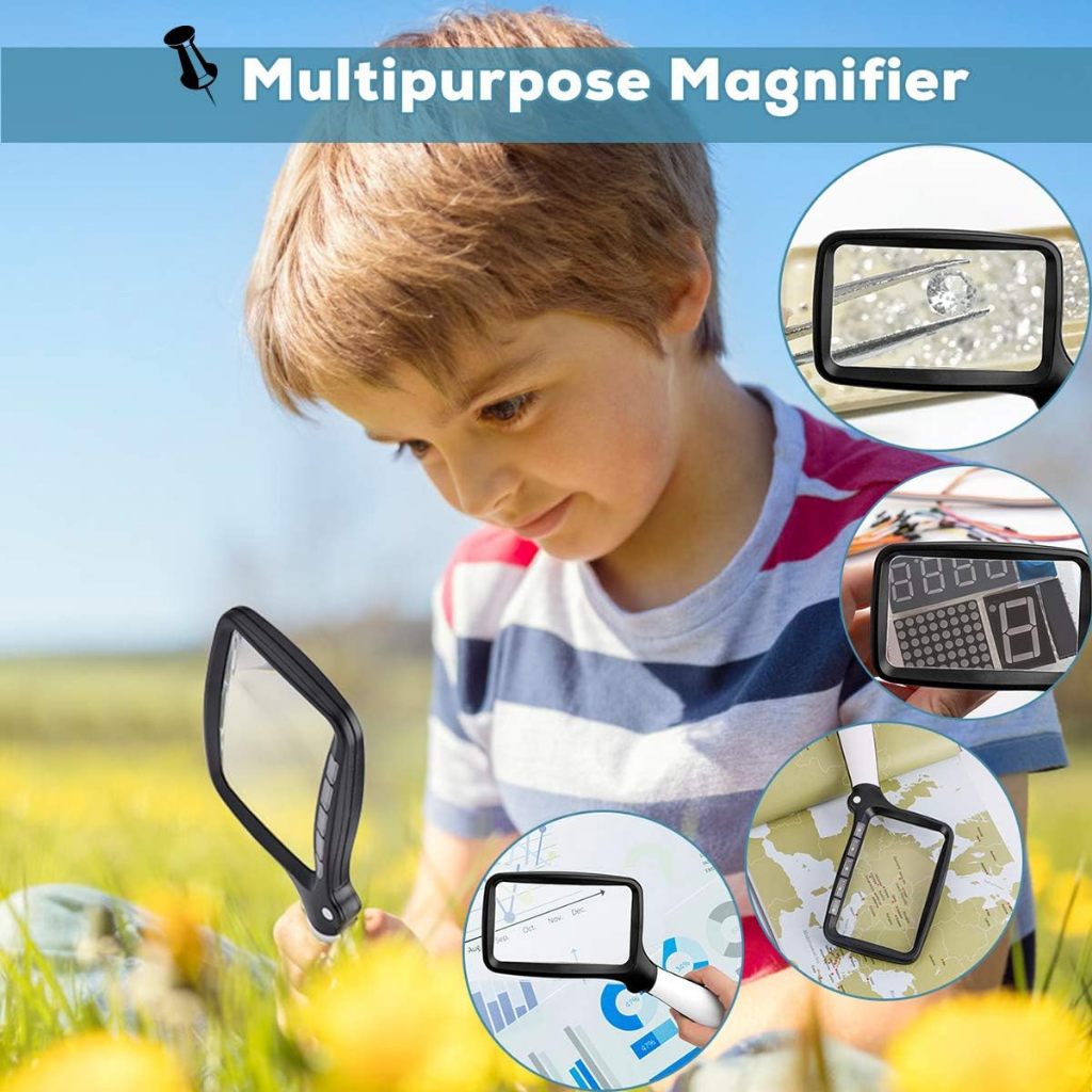 

Kaca Pembesar Handheld Magnifiying Glass Lup 3X with LED