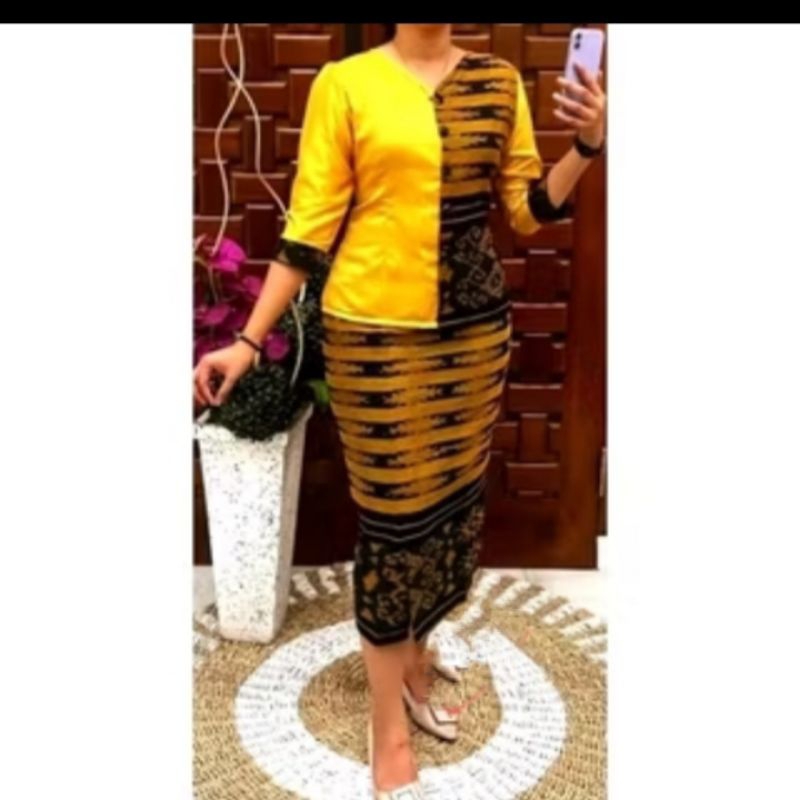 BAJU TENUN MIX TOYOBO,BLUS SET ROK SPAN,BJU TENUN MIX TOYO SETELAN ROK SPQN BAJU MODEREN