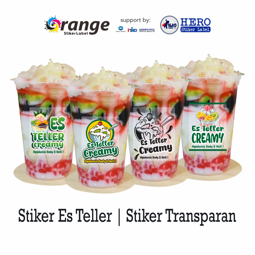 

STIKER ES TELER ANTI AIR STIKER ES TELLER CREAMY STIKER CUP STIKER ES TELLER STIKER TRANSPARAN ISI 56 PCS