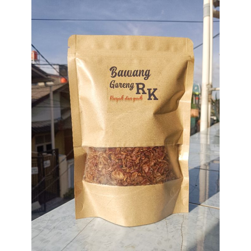 

Bawang Goreng RK 250g – Kemasan Premium Standing Pouch – Renyah & Kering Asli BrebesBawang Goreng RK – Renyah, Kering, Tidak Berminyak – Standing Pouch Ziplock Premium 200g/250g/400g