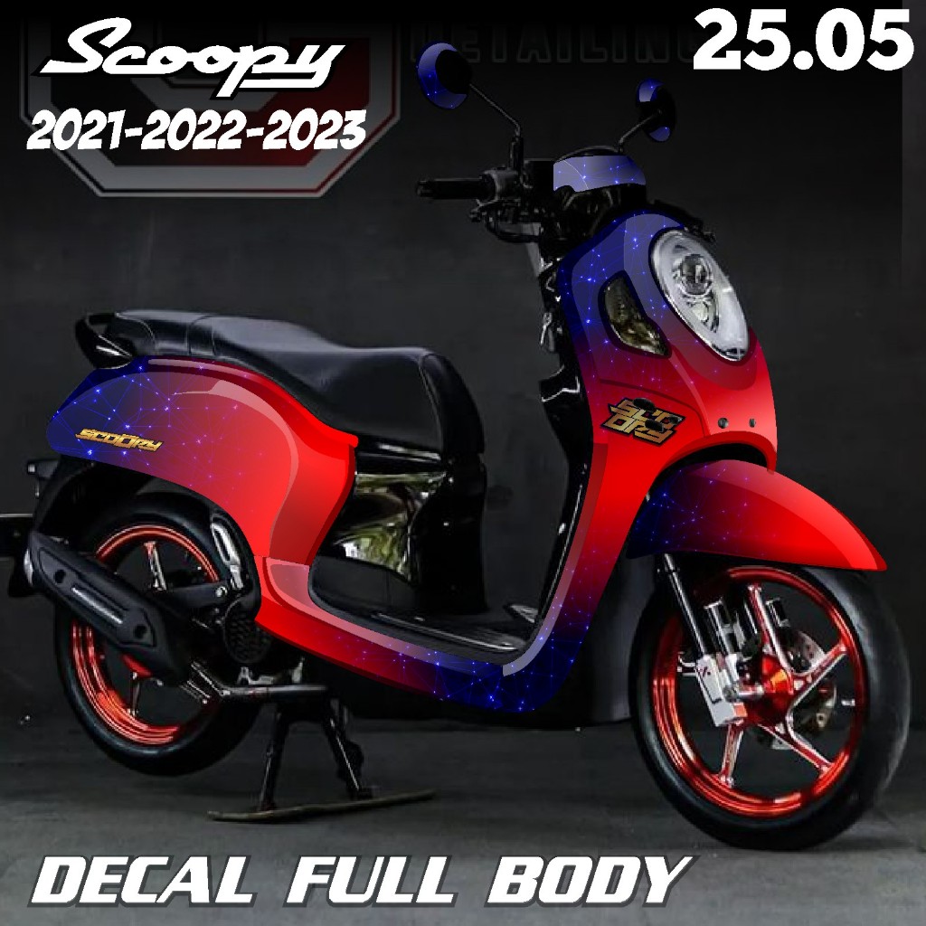(COD) Decal Dekal Sticker Stiker  scoopy SCOOPY TERBARU 2020-2021-2023-2024 SCUTER SCOOPY  FULL BODY