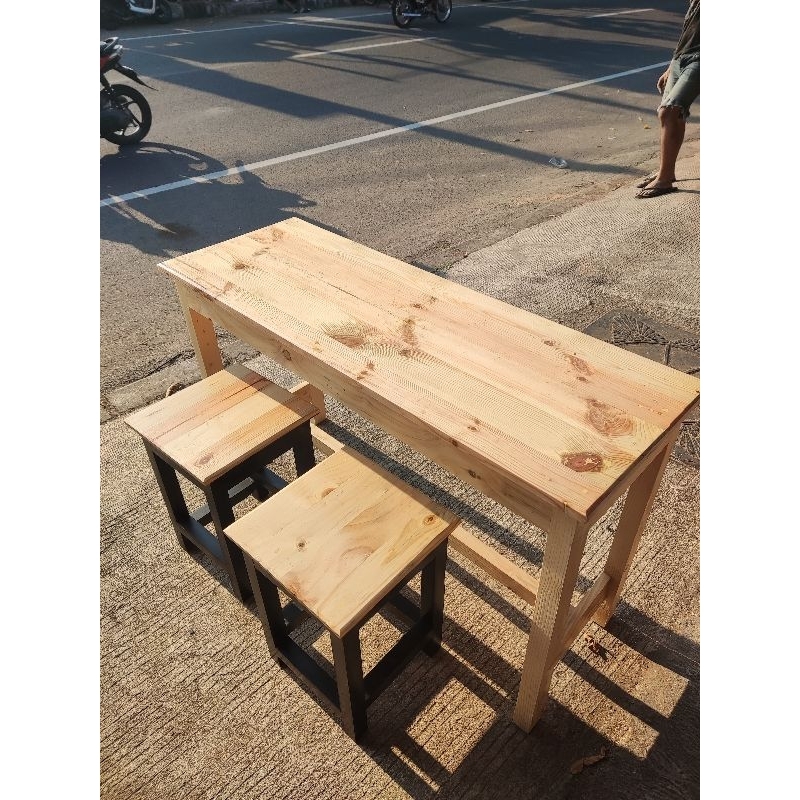 meja kayu jati belanda 120×42×70
