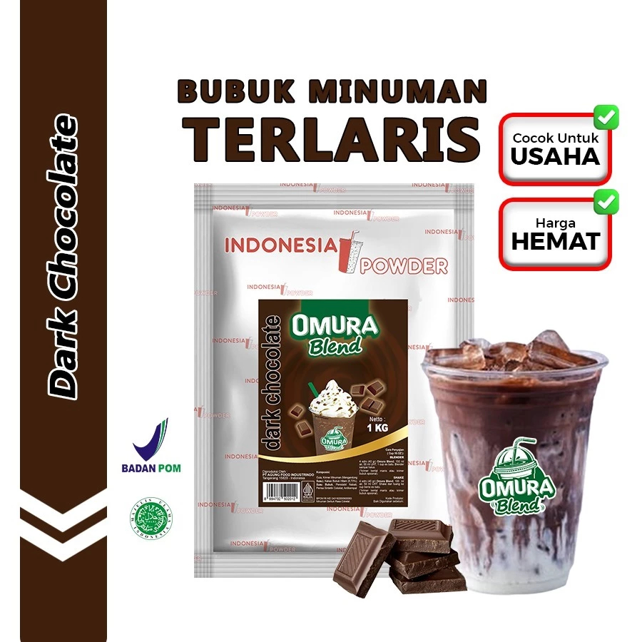 

OMURA Blend Bubuk Minuman Premium Rasa Dark Chocolate / Dark Coklat Powder Drink 1 Kg