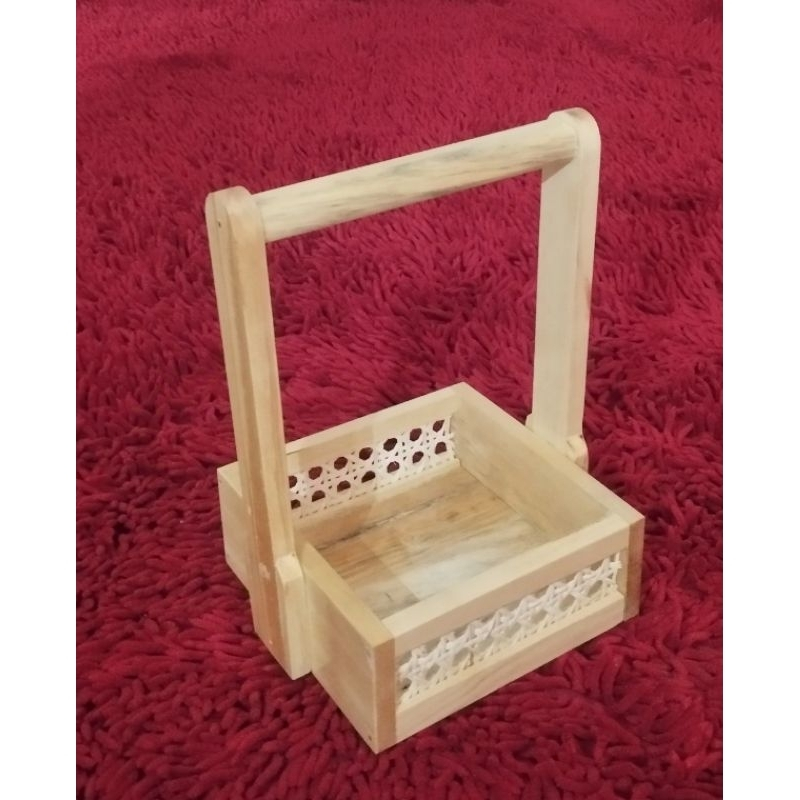 Rak Jinjing Mini / Keranjang Kue / Keranjang Kayu