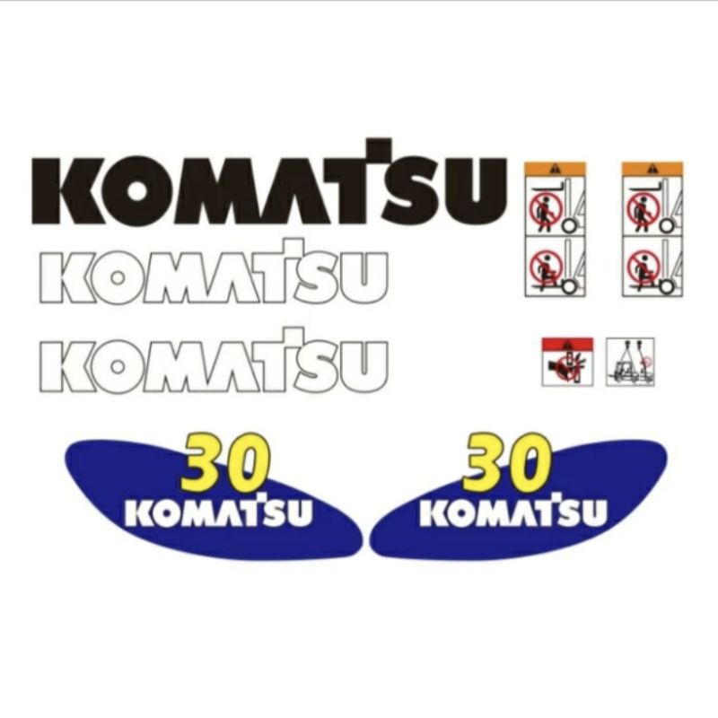Stiker Forklift Komatsu 30 (3 Ton)