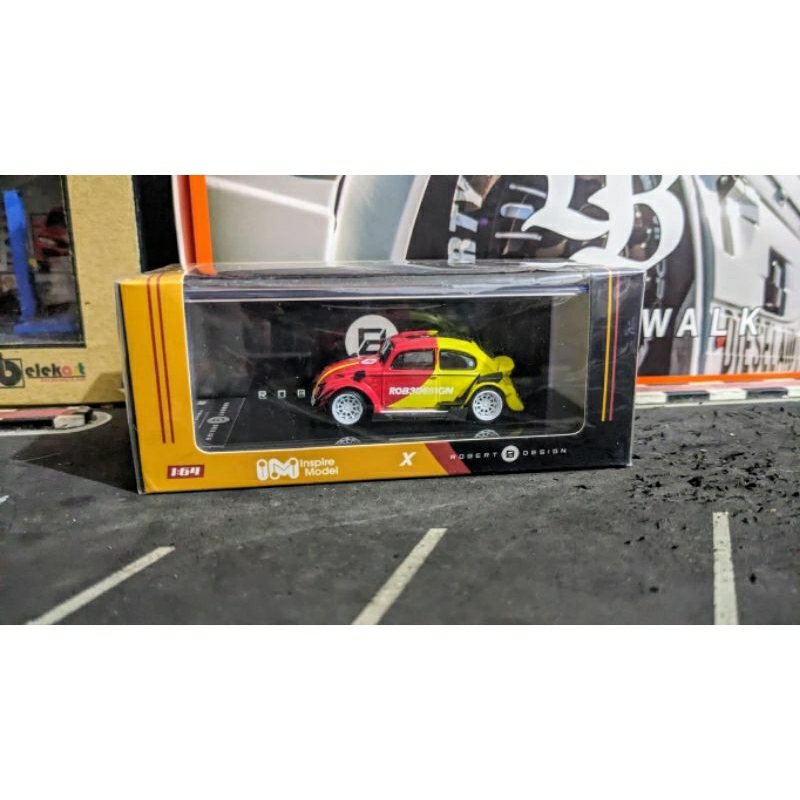 Diecast Inspire.Model x Robert Design RWB VW VolksWagen Beetle Yellow Red Segel