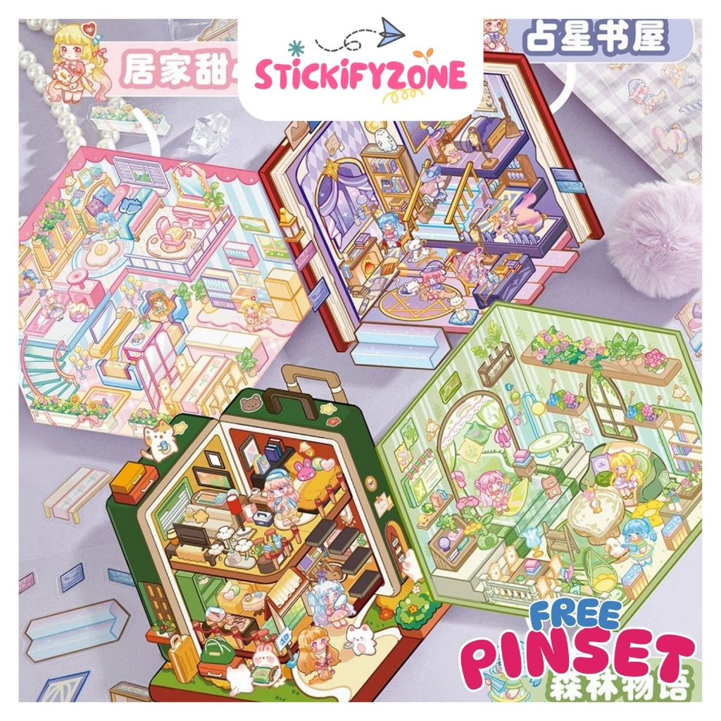 

[SZ] Premium Sticker 3D Decoration Creative (Mainan Stiker Anak Kreatif Menyenangkan)