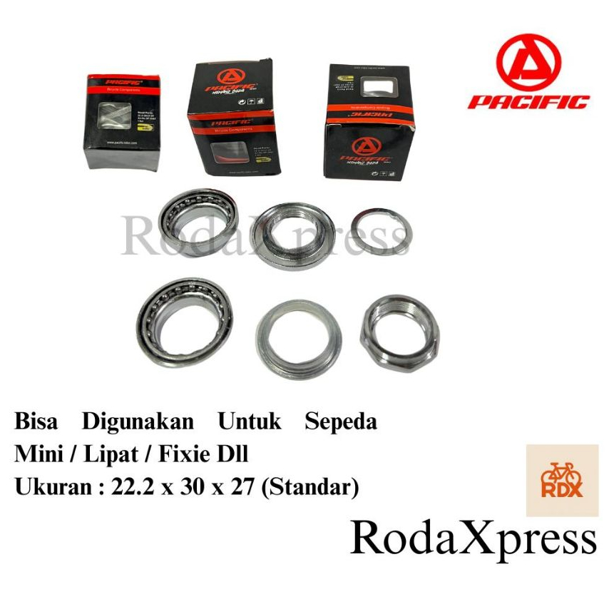 Kom Fork Head/Mangkok Garpu Part Set Pacific SP D407 dan D406 22.2mm Standart Sepeda BMX, Lipat Mini