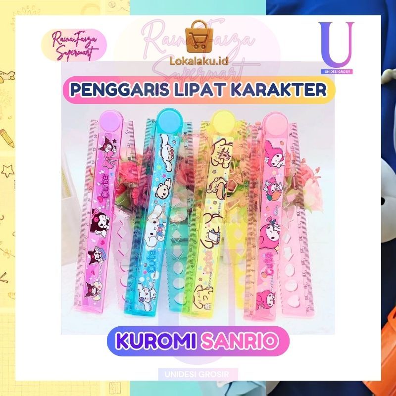 

Penggaris Lipat Imut Karakter Kuromi 30cm [] Cocok untuk Hadiah Anak [] Alat Tulis Lucu & Fungsional