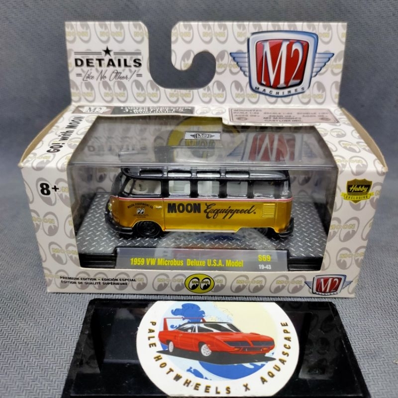 M2 MACHINES 1959 VW MICROBUS DELUXE USA MODEL MOONEYES MOON EQUIPMENT CHASE CAR