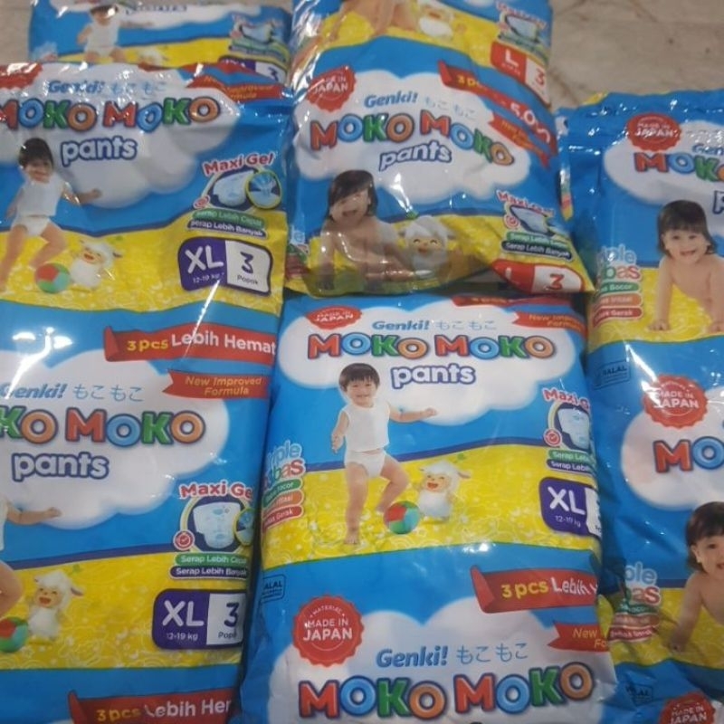 MOKO MOKO PANTS Isi 3 Popok Celana