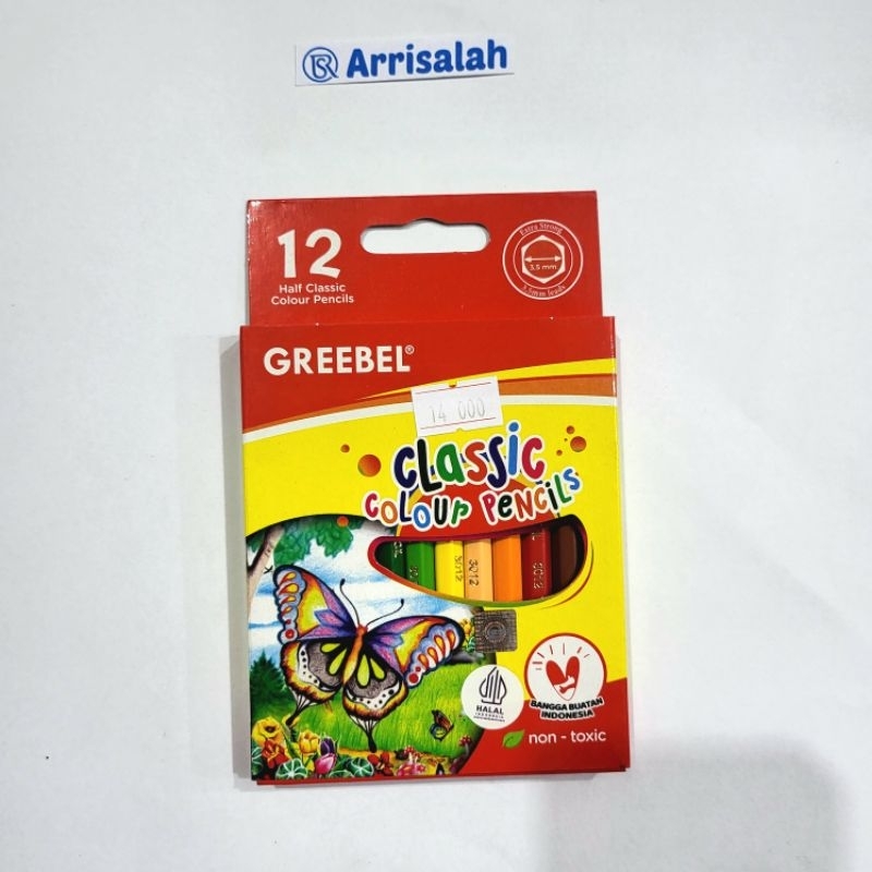 

Pensil Warna / Colour Pencil Greebel Classic Pendek 12 Warna 3012