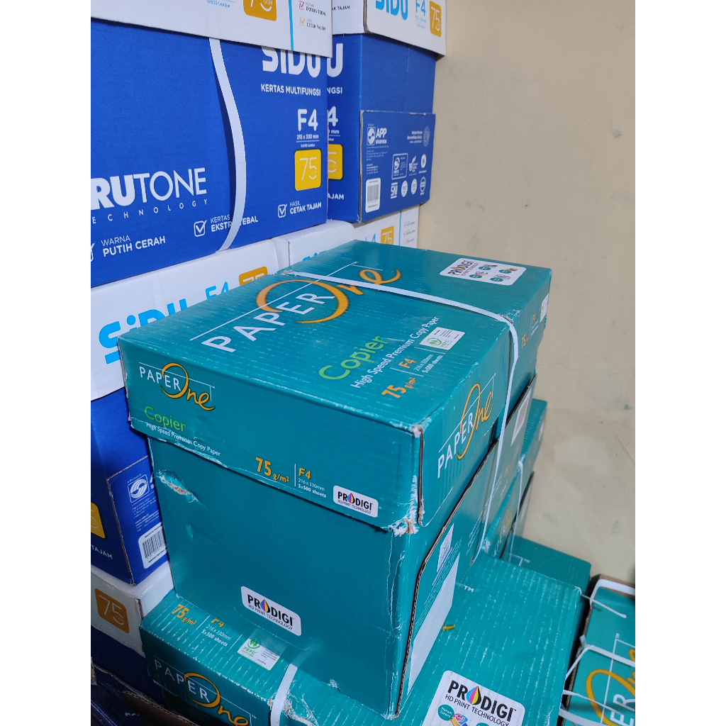 

Kertas HVS PaperOne F4 75gsm – 1 Dus (5 Rim) – Kertas Fotocopy Premium