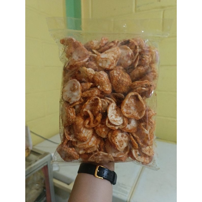 

kerupuk putihh pedas daun jeruk