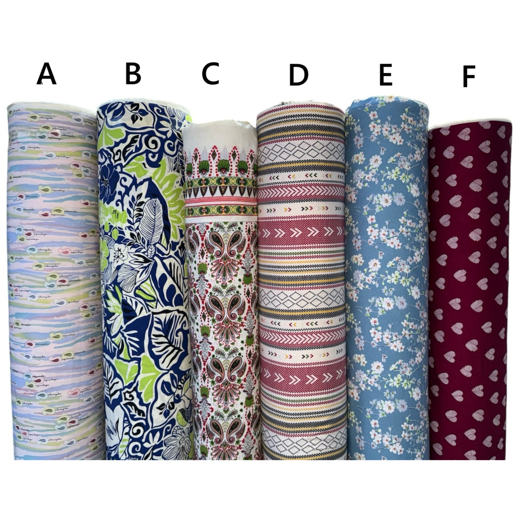 Kain katun rayon viscose premium motif abstrak motif bunga motif love marun terbaru best seller