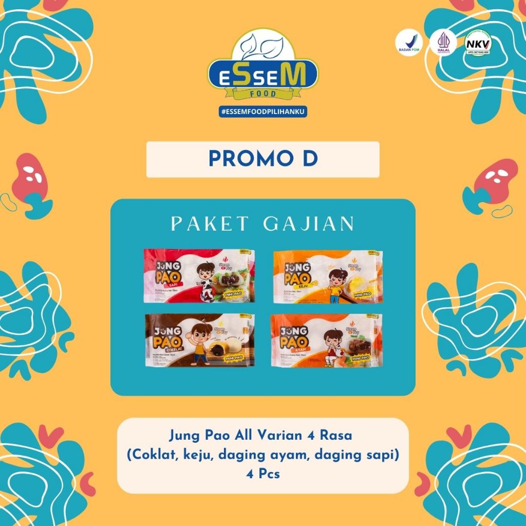 

BUNDLING D (JUNGPAO MINIPAO ALL VARIAN 4 PACKS)