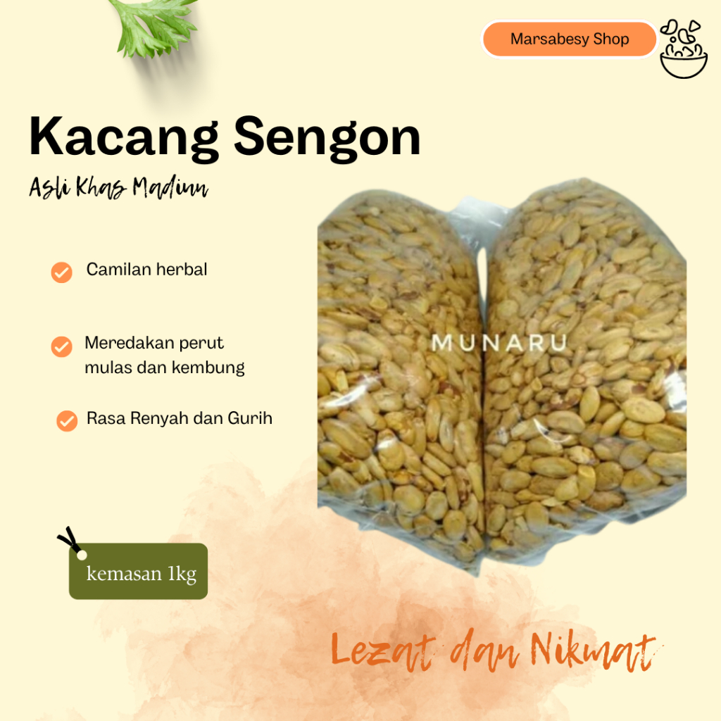 

NEW Cemilan Mindik Kacang Sengon 1 KG Kemasan Polos MURAH BERKUALITAS