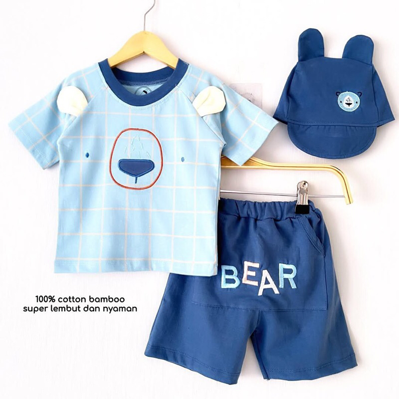 Paddington Bear Suit / Setelan bayi laki-laki / Overall bayi laki-laki / Baju bayi laki-laki / Setel