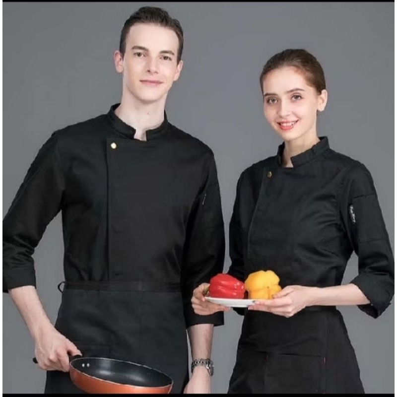 ALAZIZ 001 Baju Koki Chef Jacket Koki Chef Seragam Koki Jacket Chef