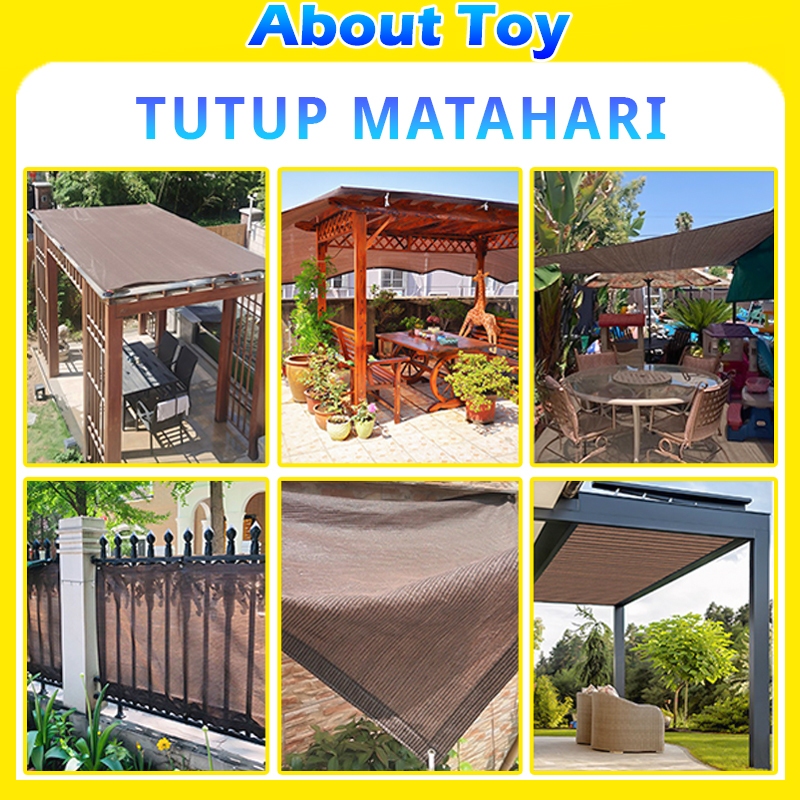 95% Paranet Anti-UV Jaring Peneduh Tebal Coklat Hitam Dan Padat Untuk Tanaman Dan Balkon Jaring Pene