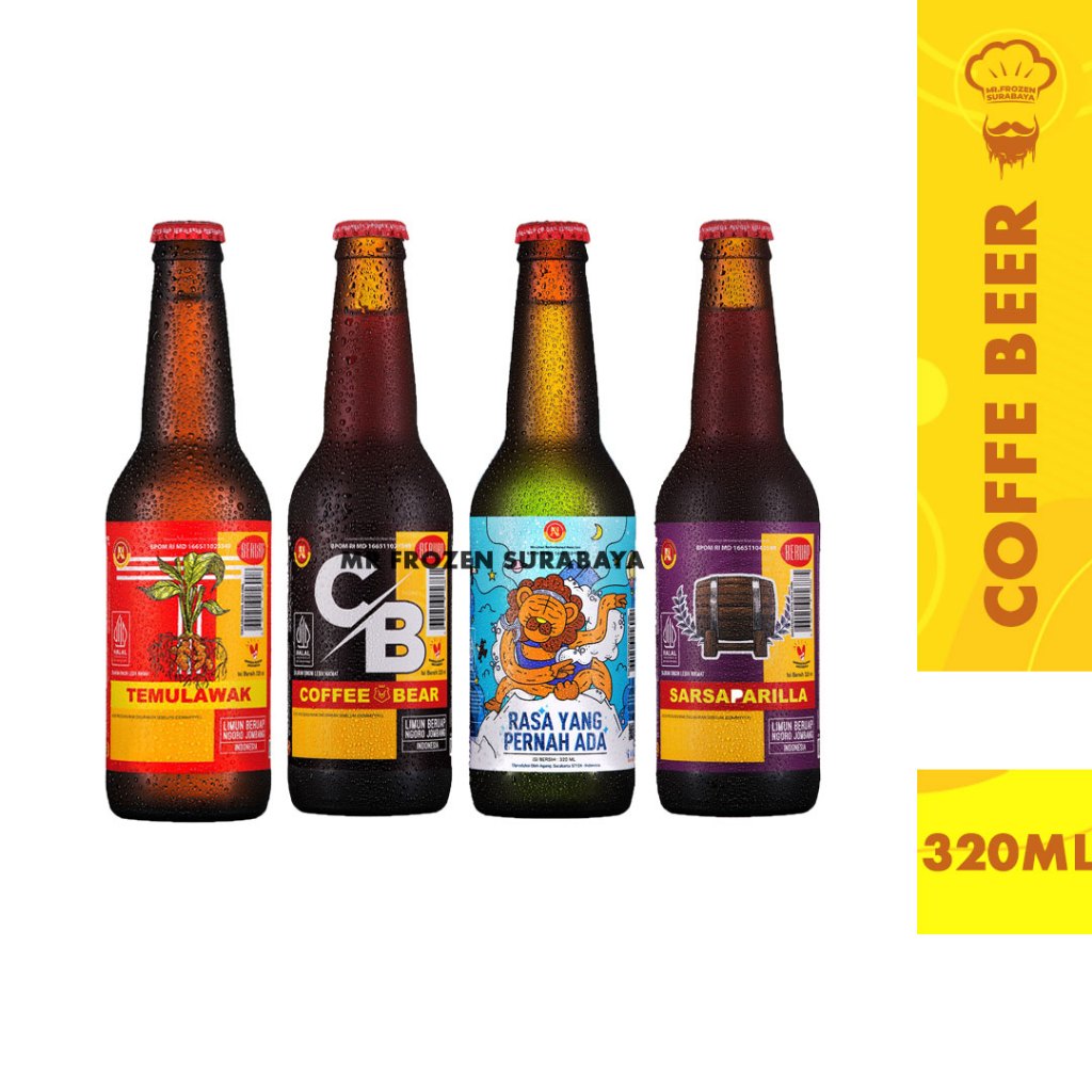 Minuman Limun Beruap Ngoro Agung Coffe Beer Temulawak Sarsaparilla 320ml