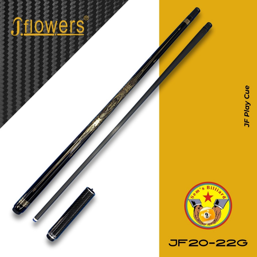JFlowers Cue - [ JF20-22G ] - [ Play Cue ] - Stick Billiard JFlowers - J Flowers