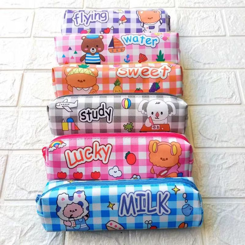 

Kotak Pensil Tepak Pensil Zipper Bag Motif Beruang Kotak Lucu Unik