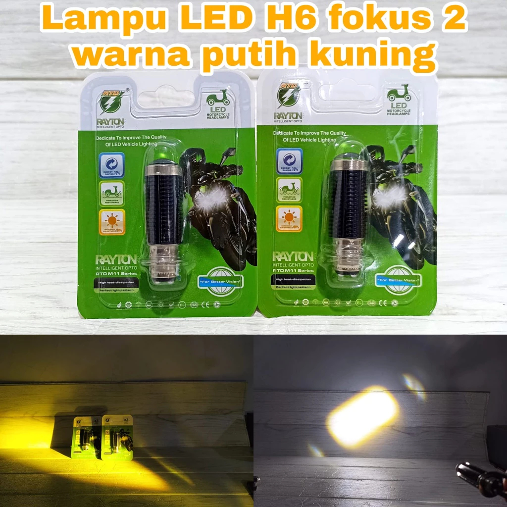 Bohlam dop Led Laser H6 Matic 30watt Fokus Lampu depan Utama K1 Bebek