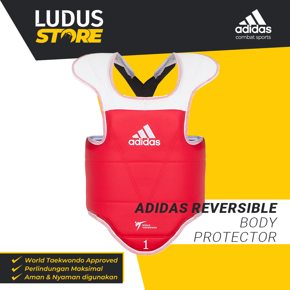 Adidas WTF Reversible Body Protector Taekwondo Pelindung Tubuh