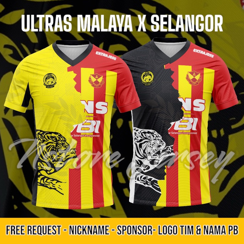 Jersey Kombinasi Timnas malaysia X Selangor Terbaru 2025 Free Nickname & Nomor