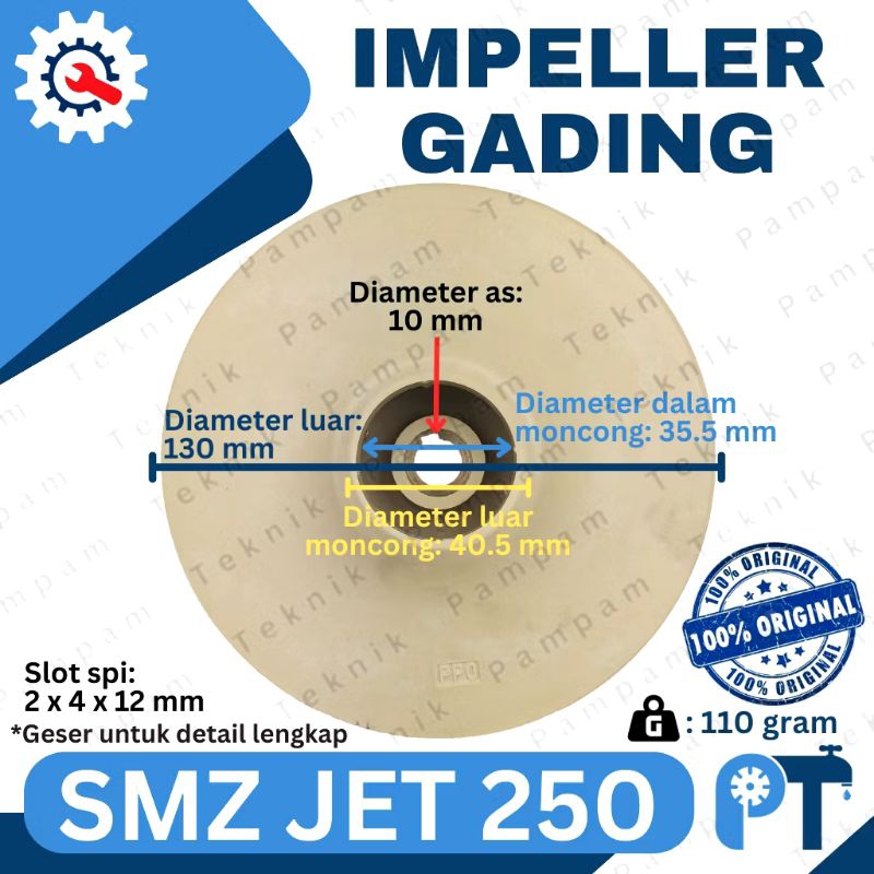 Kipas Impeller Shimizu JET 250 BIT Impeller semi jet 250
