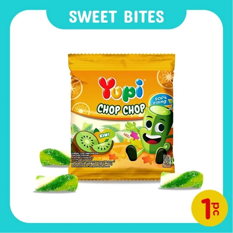 

Yupi CHOP CHOP kiwi mini bag 42 gram