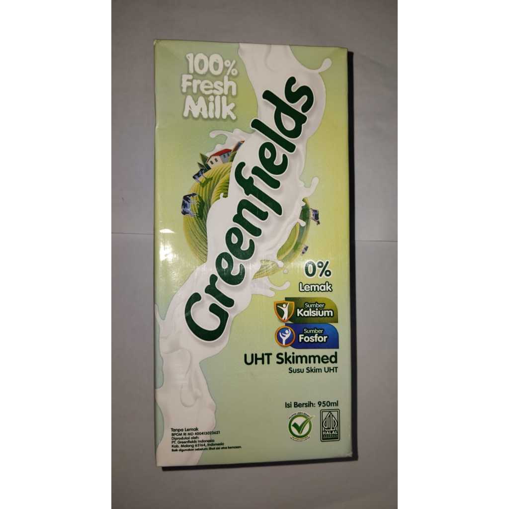 

GREENFIELDS UHT SKIMMED 950ML