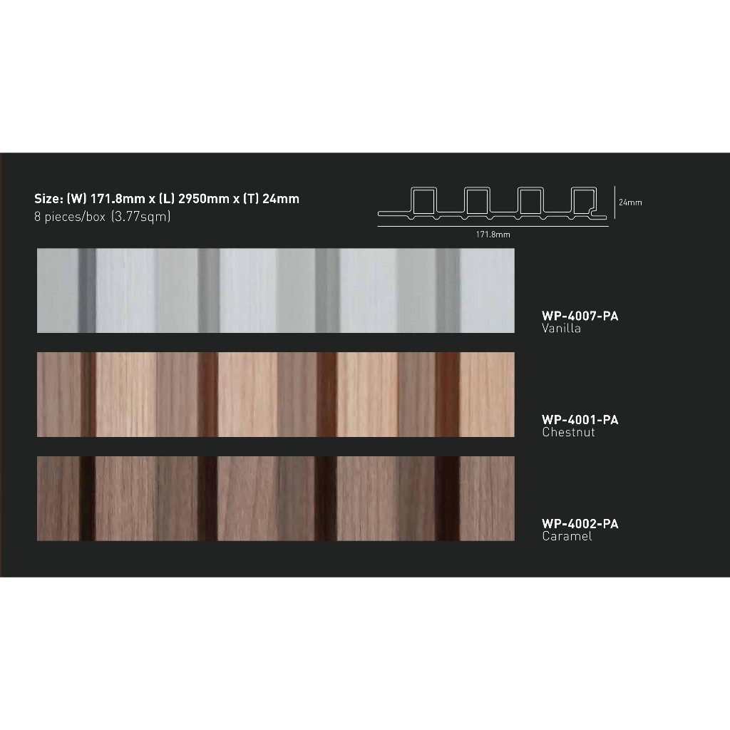 Wpc Deco Panel Taco | Wallpanel Taco | Anti Rayap | WPC Wallpanel | Kisi-kisi | Taco Wallpanel WP 4x