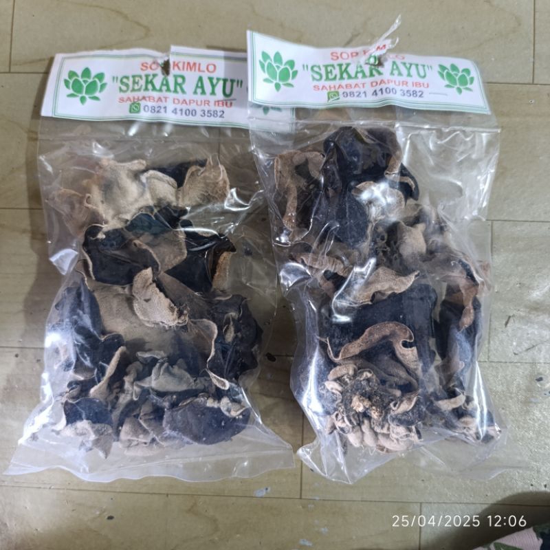 

Jamur Kuping Kering Hitam 100gr
