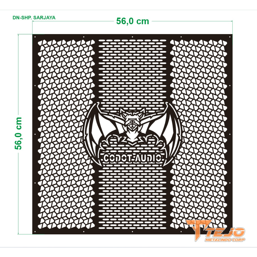 gril codot audio bahan 1,2 mm