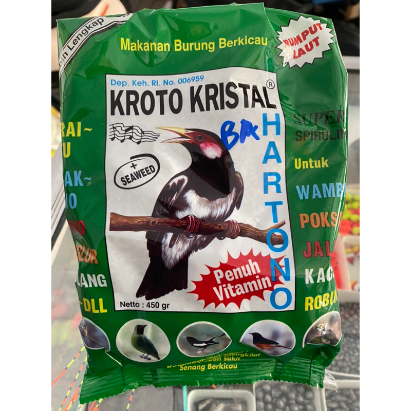 pakan burung kroto kristal hijau