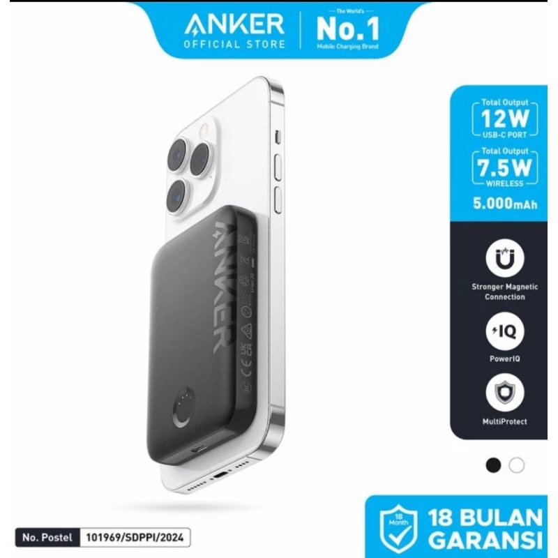 POWERBANK Anker 321 MagGo Powercore Magnetic magsafe original