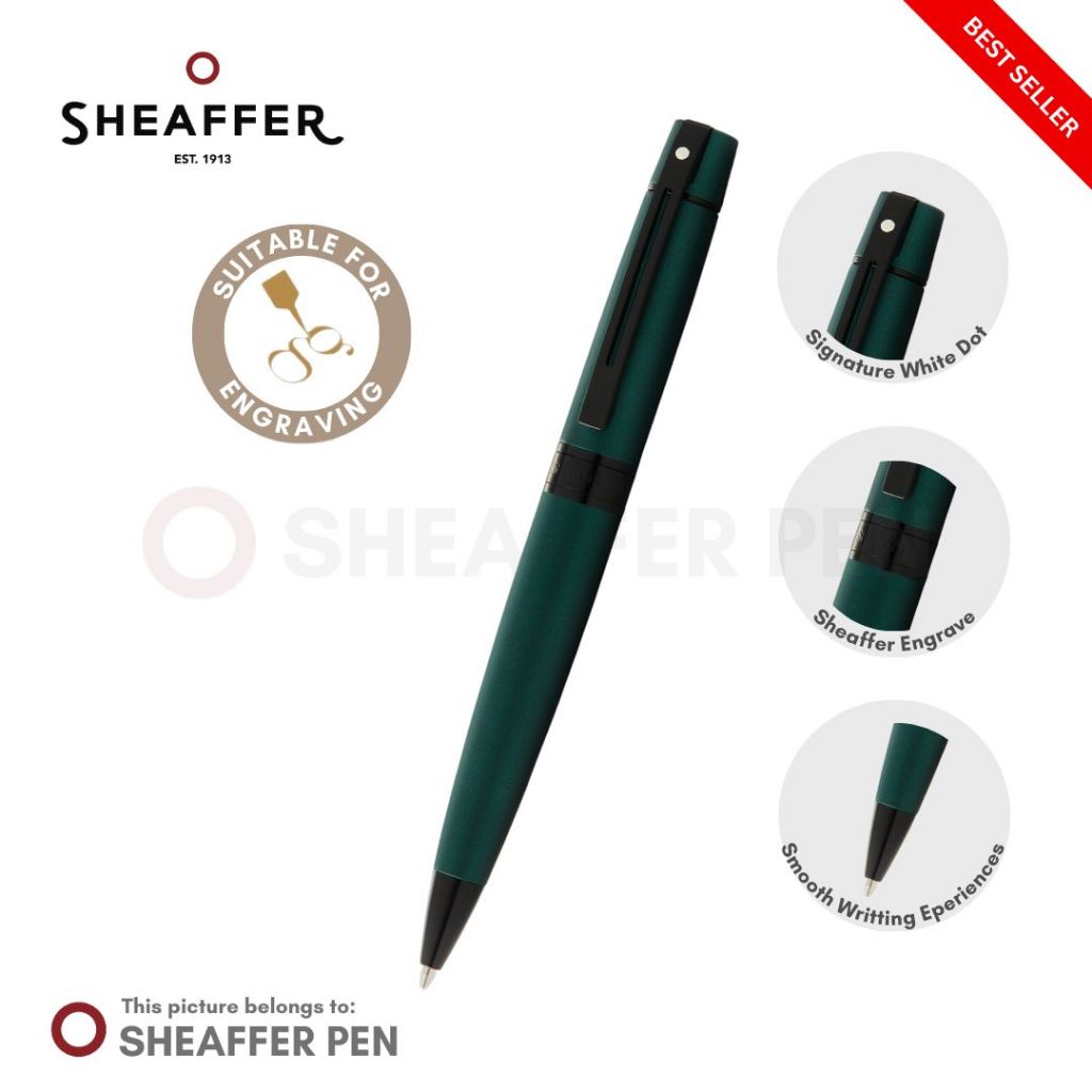 

Sheaffer® 300 Matte Green Lacquer Ballpoint Pen