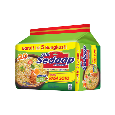 

Sedaap Mi Instan Soto isi 5 Pcs x 75 gram