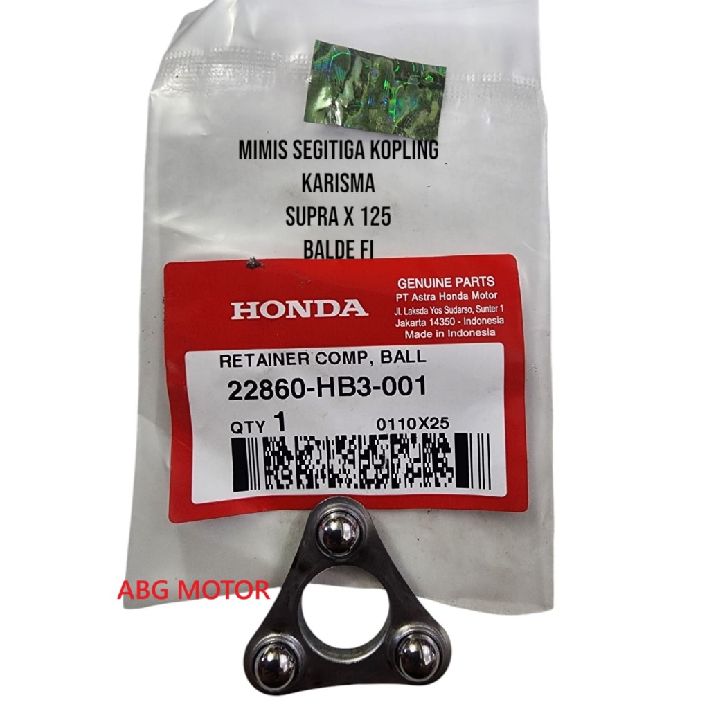 MIMIS TIGA KOPLING RETAINER COMP BALL KARISMA SUPRA X 125 BLADE FI 22860-HB3-001 ORIGINAL