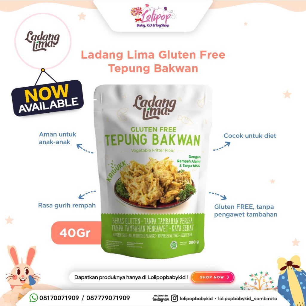 

Ladang Lima Tepung Bakwan 200g - Gluten Free